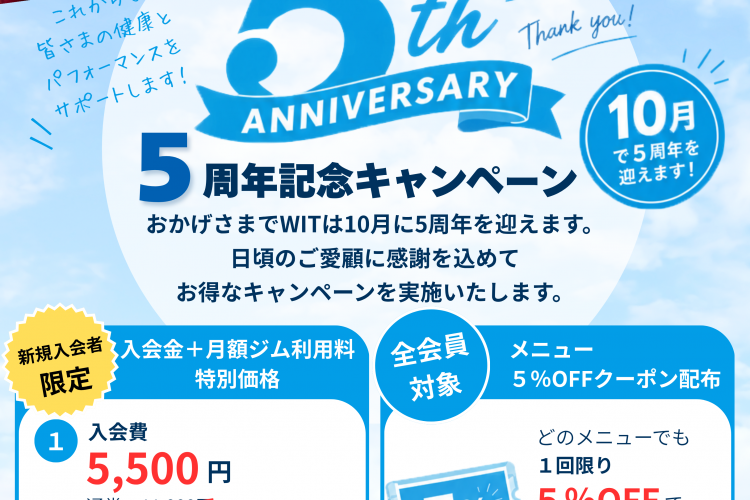 WIT,5周年,キャンペーン